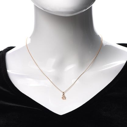 Tiffany 18K Rose Gold Diamond Medium Ampersand Pendant Necklace 2 of 6