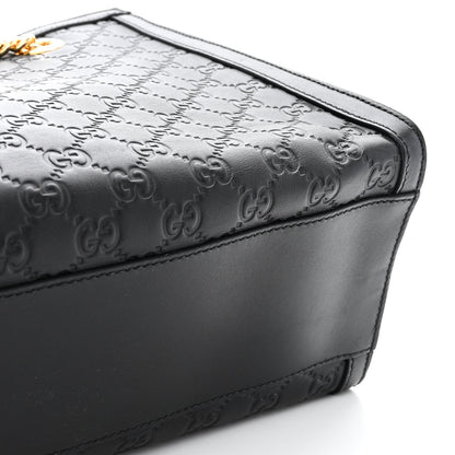 Gucci Guccissima Medium Padlock Tote Black 11 of 11