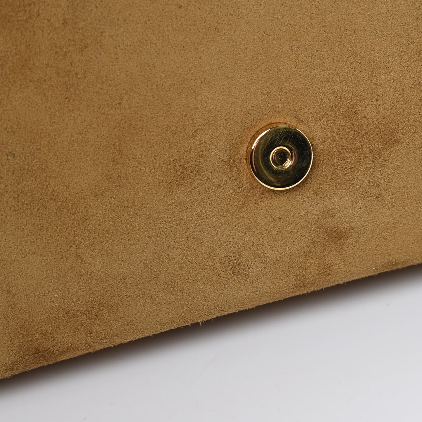 Shearling Suede Small Kate Satchel Light Ocre