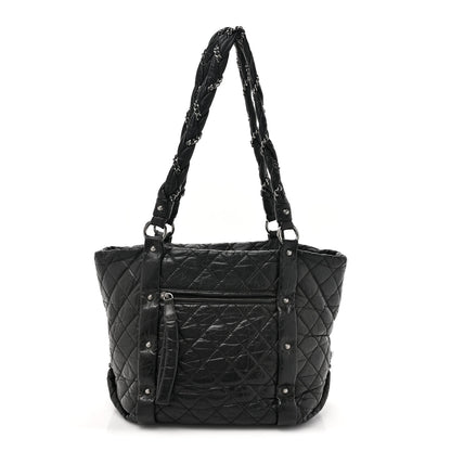 Chanel Aged Calfskin Vintage Ligne Lady Braid Tote Black 1 of 14
