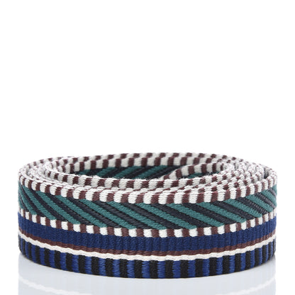 Hermes Toile Swift 25mm Sangle Cavale Shoulder Strap Malachite Bleu Electrique Black 2 of 6