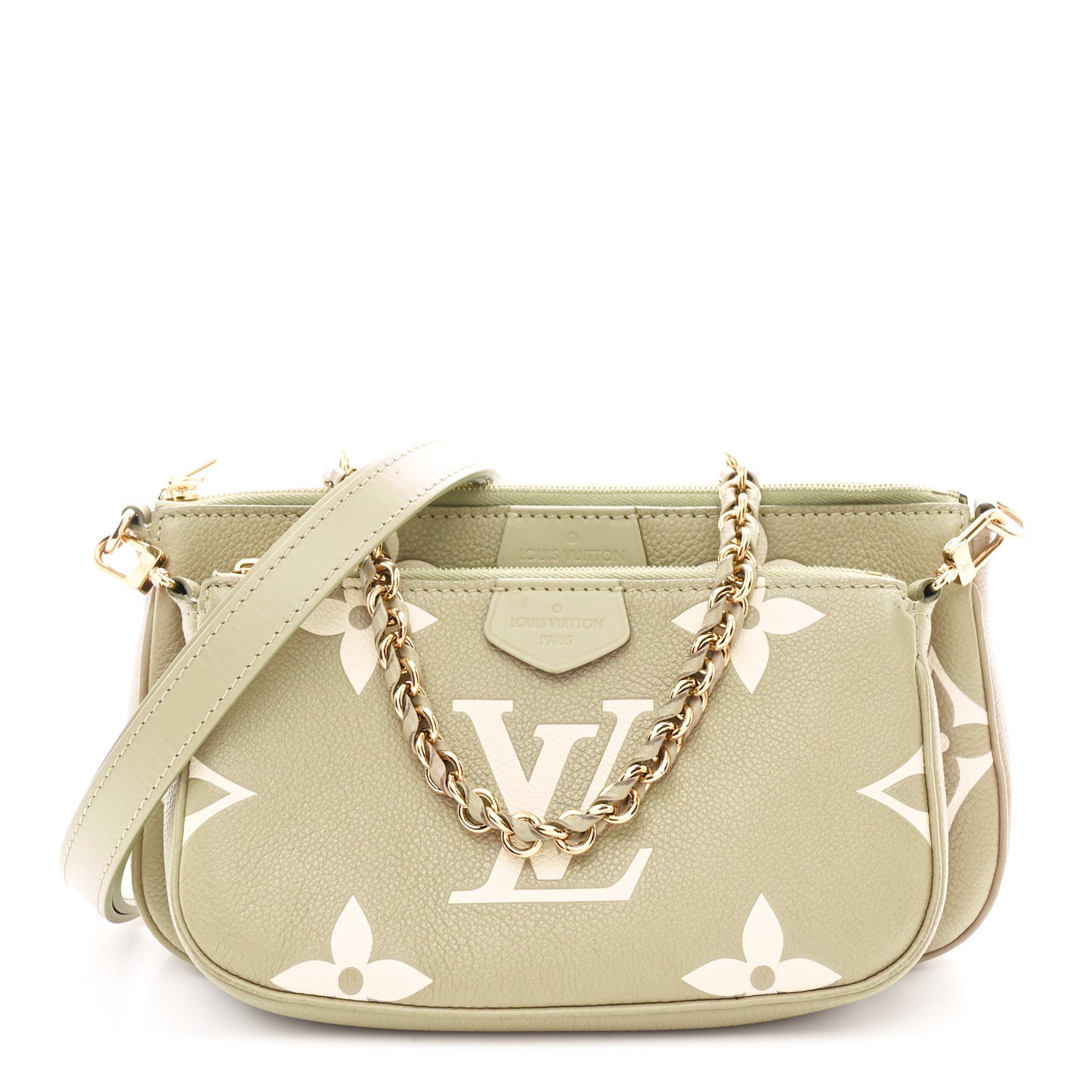 Empreinte Monogram Giant Multi Pochette Accessories Khaki Creme