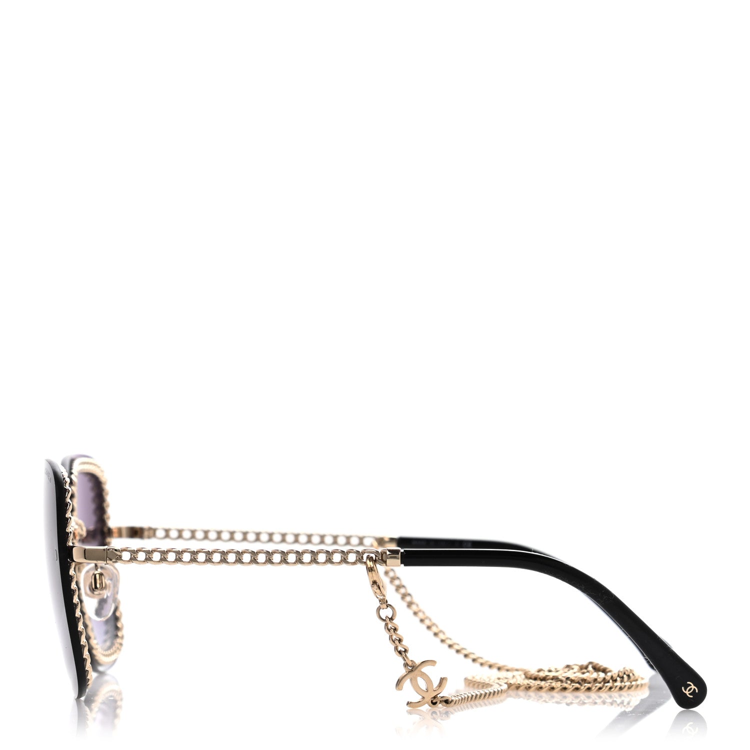 Chanel Chain Square Sunglasses 4244 Black 3 of 7
