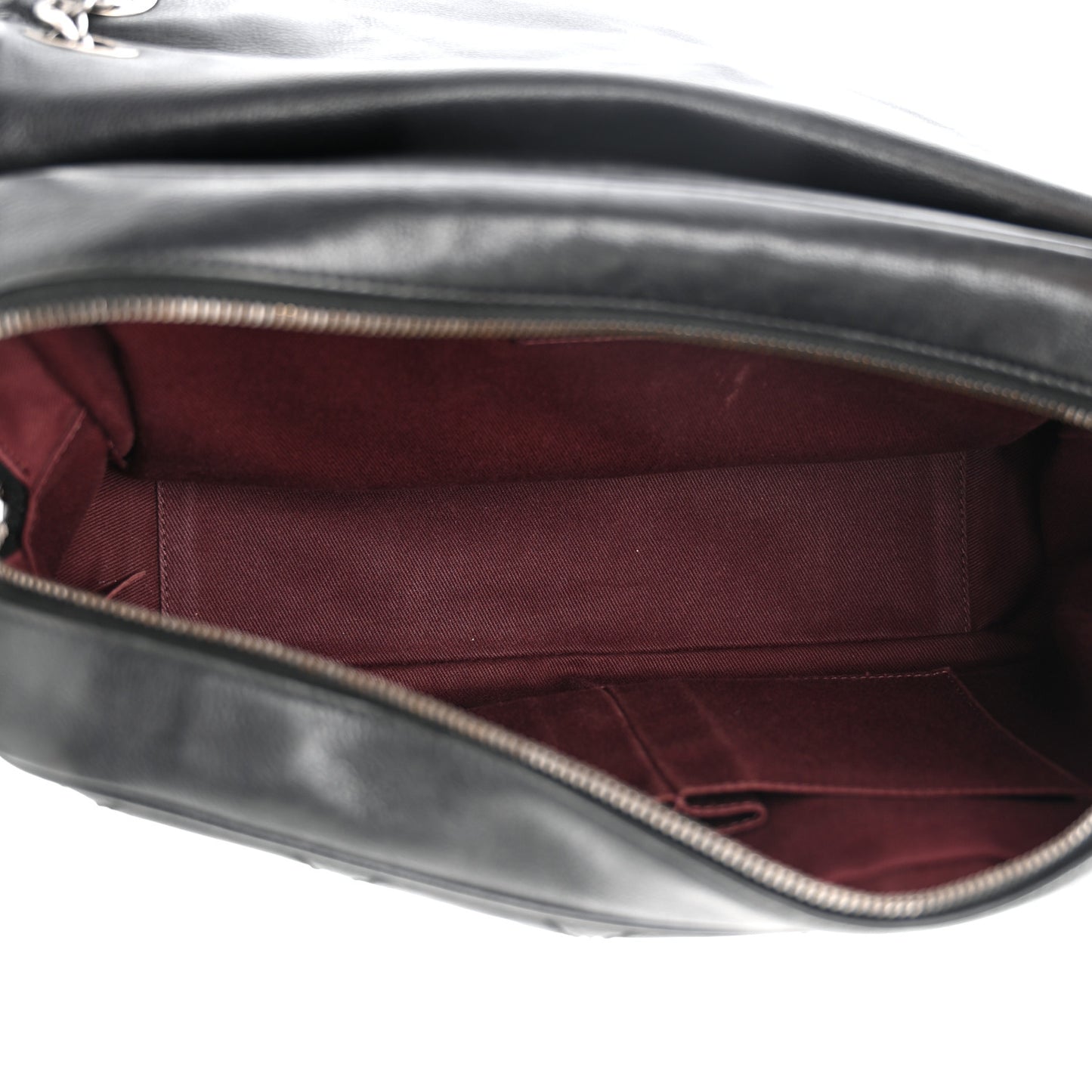 Calfskin Quilted Jumbo Coco Sporran Flap Black