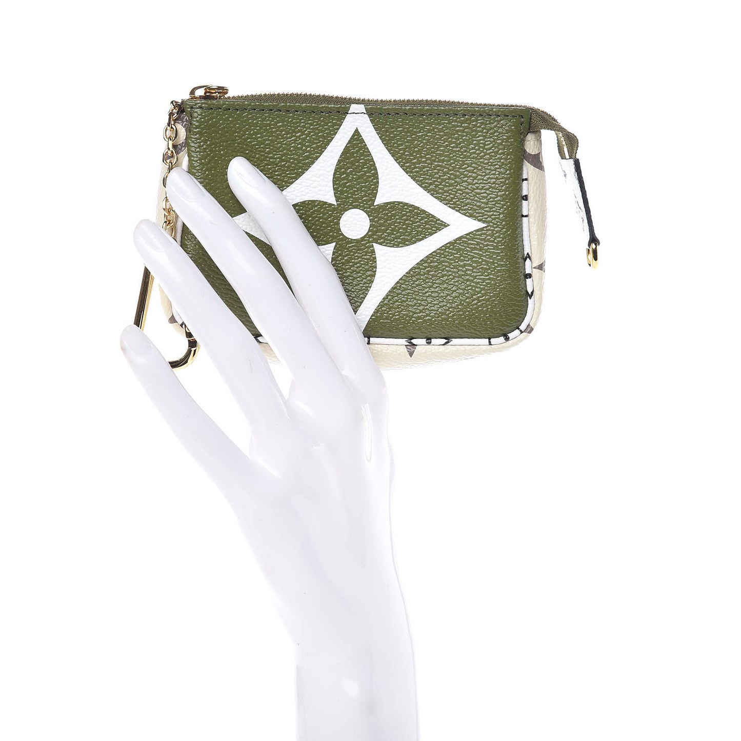 Monogram Giant Micro Pochette Accessories Kaki White