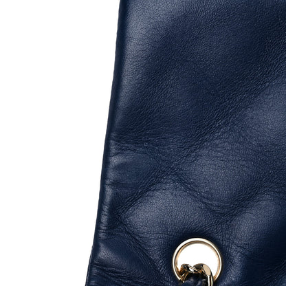 Chanel Lambskin Quilted Maxi Single Flap Dark Blue 11 of 15