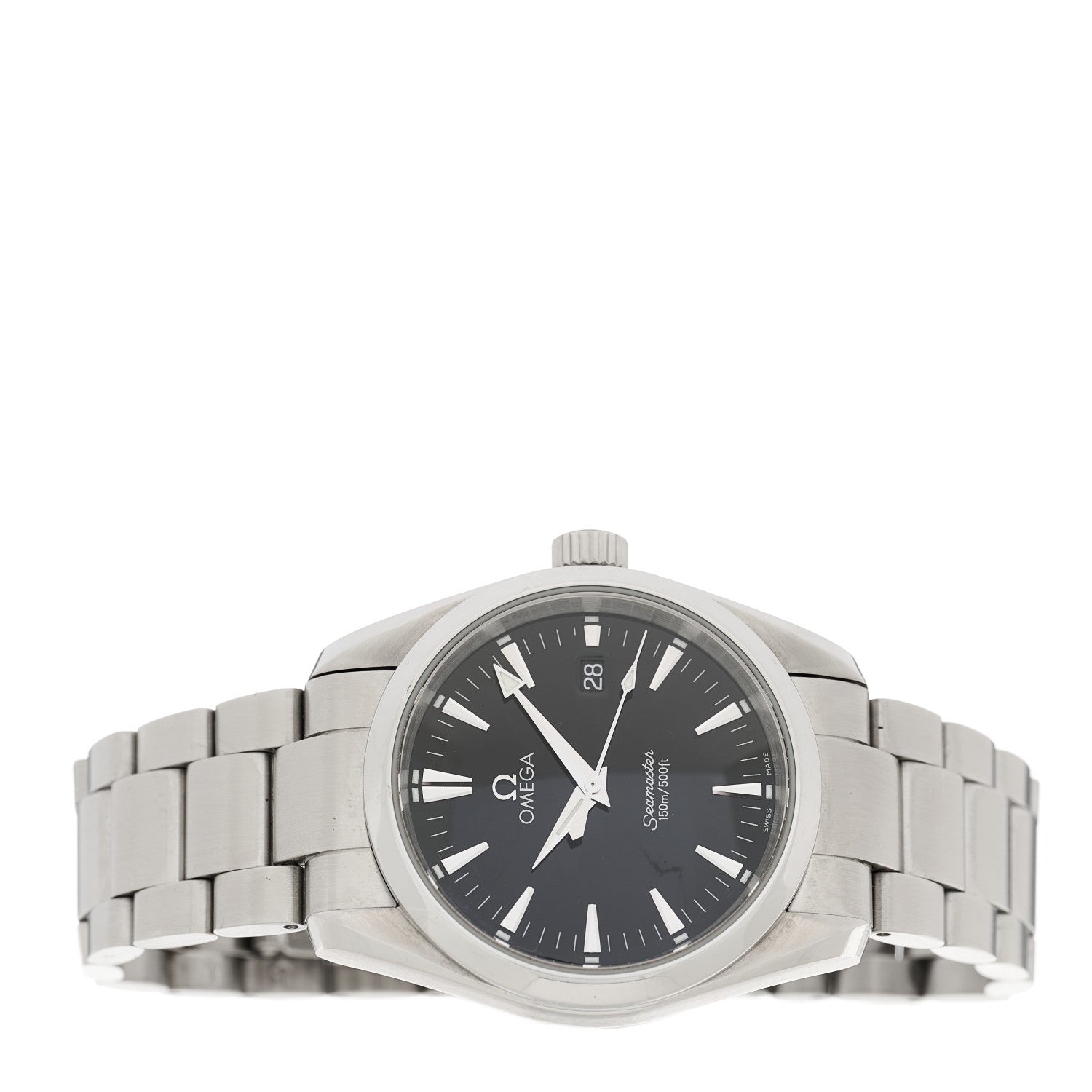 Omega Stainless Steel 36mm Seamaster Aqua Terra Quartz Watch Black 2518.50 2 of 4