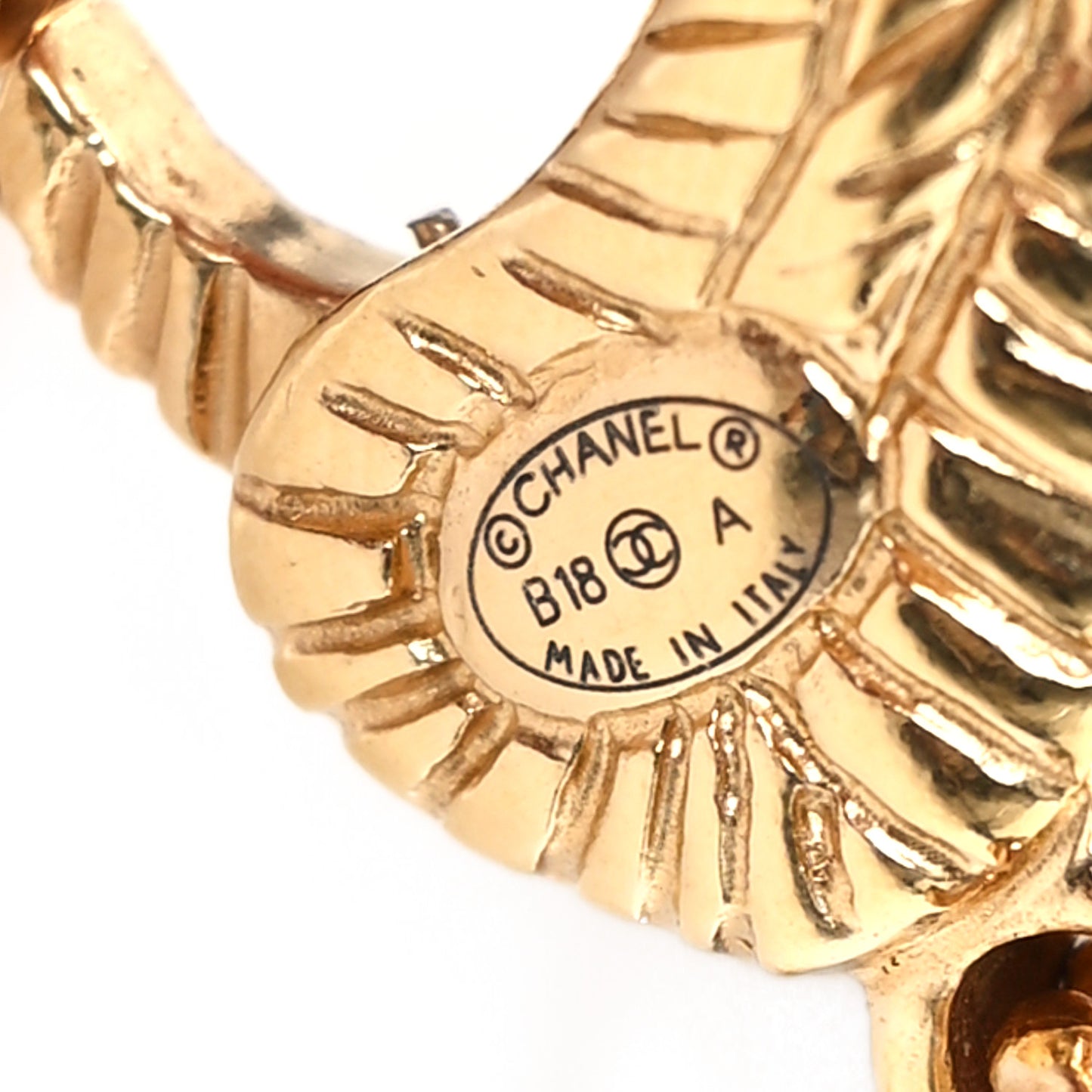 Enamel Medallion CC Link Bracelet Gold Black