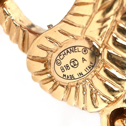 Chanel Enamel Medallion CC Link Bracelet Gold Black 4 of 5