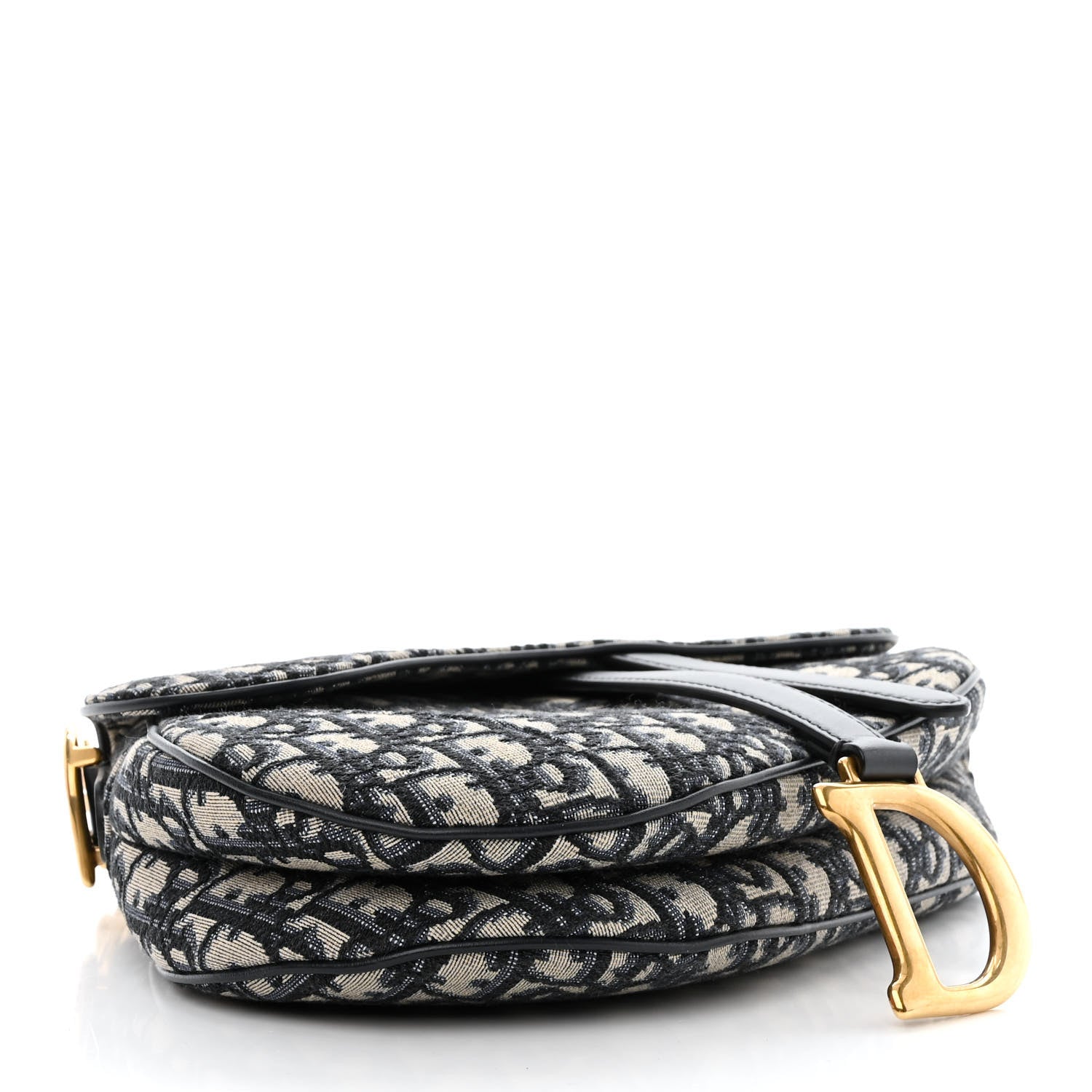 Christian Dior Oblique Saddle Bag Blue 4 of 10