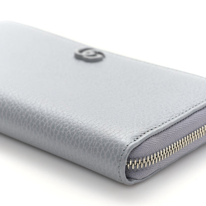 Gucci Dollar Calfskin Monochrome GG Marmont Zip Around Wallet Deep Grey 8 of 9