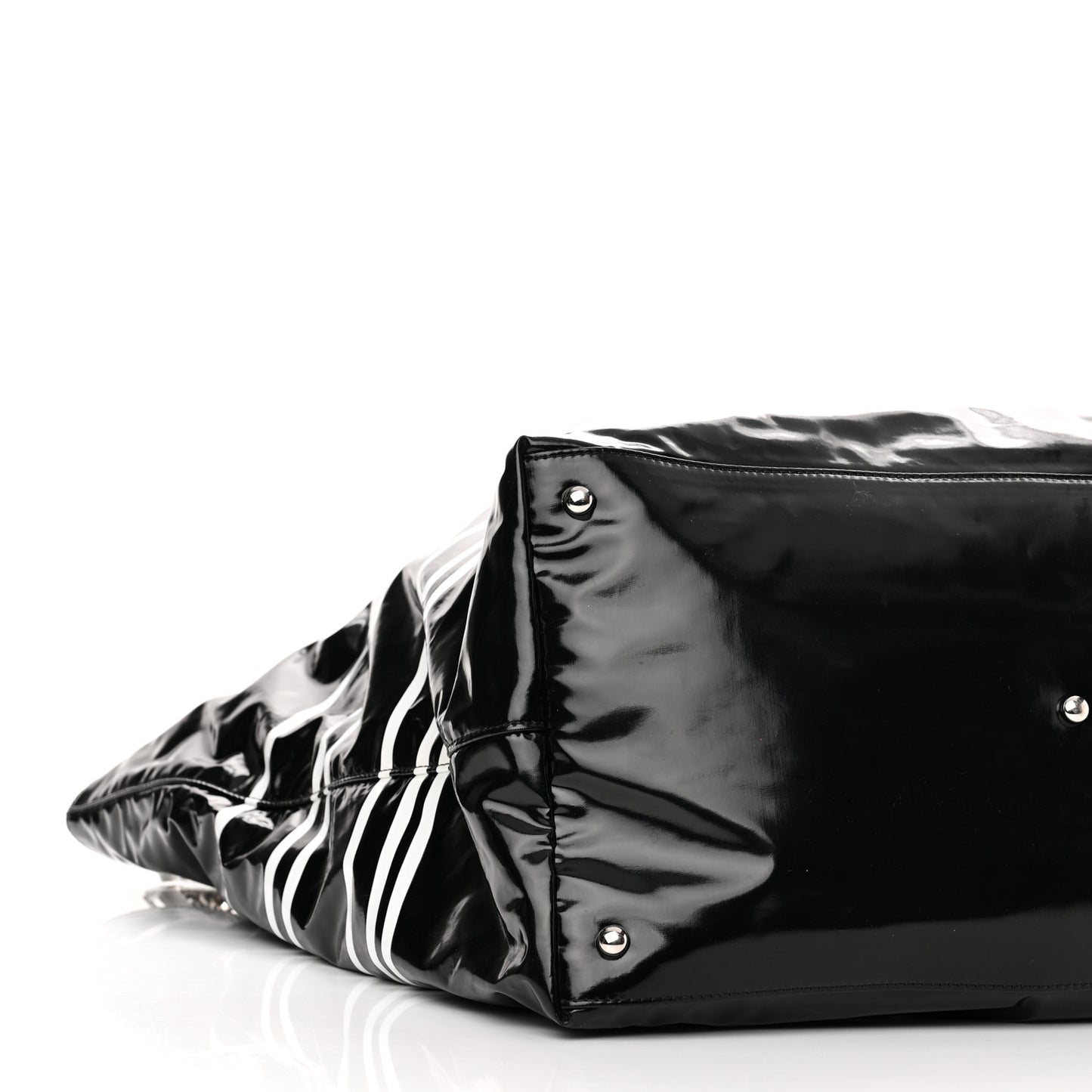 Vinyl Large La Pausa Bay Shopping Bag Black