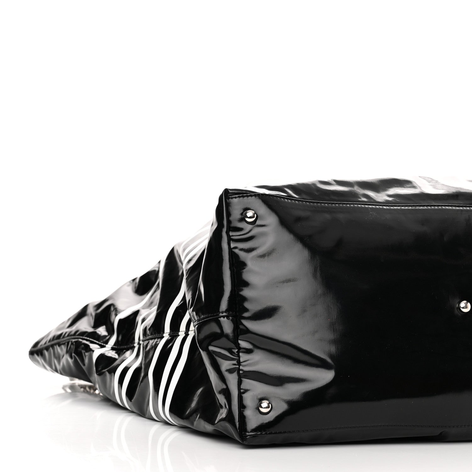 Chanel Vinyl Large La Pausa Bay Shopping Bag Black 9 of 10