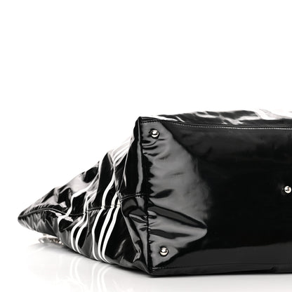 Chanel Vinyl Large La Pausa Bay Shopping Bag Black 9 of 10
