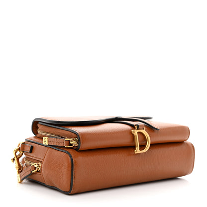 Christian Dior Goatskin Double Saddle Pouch Tan 4 of 14