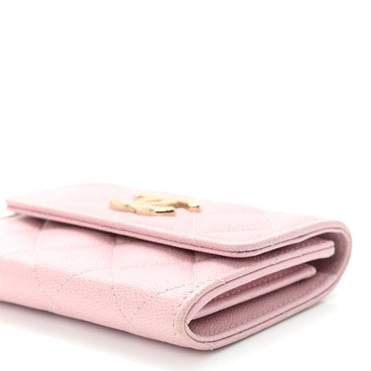 Chanel Caviar Quilted Studded CC Flap Card Holder Light Pink 9 of 9