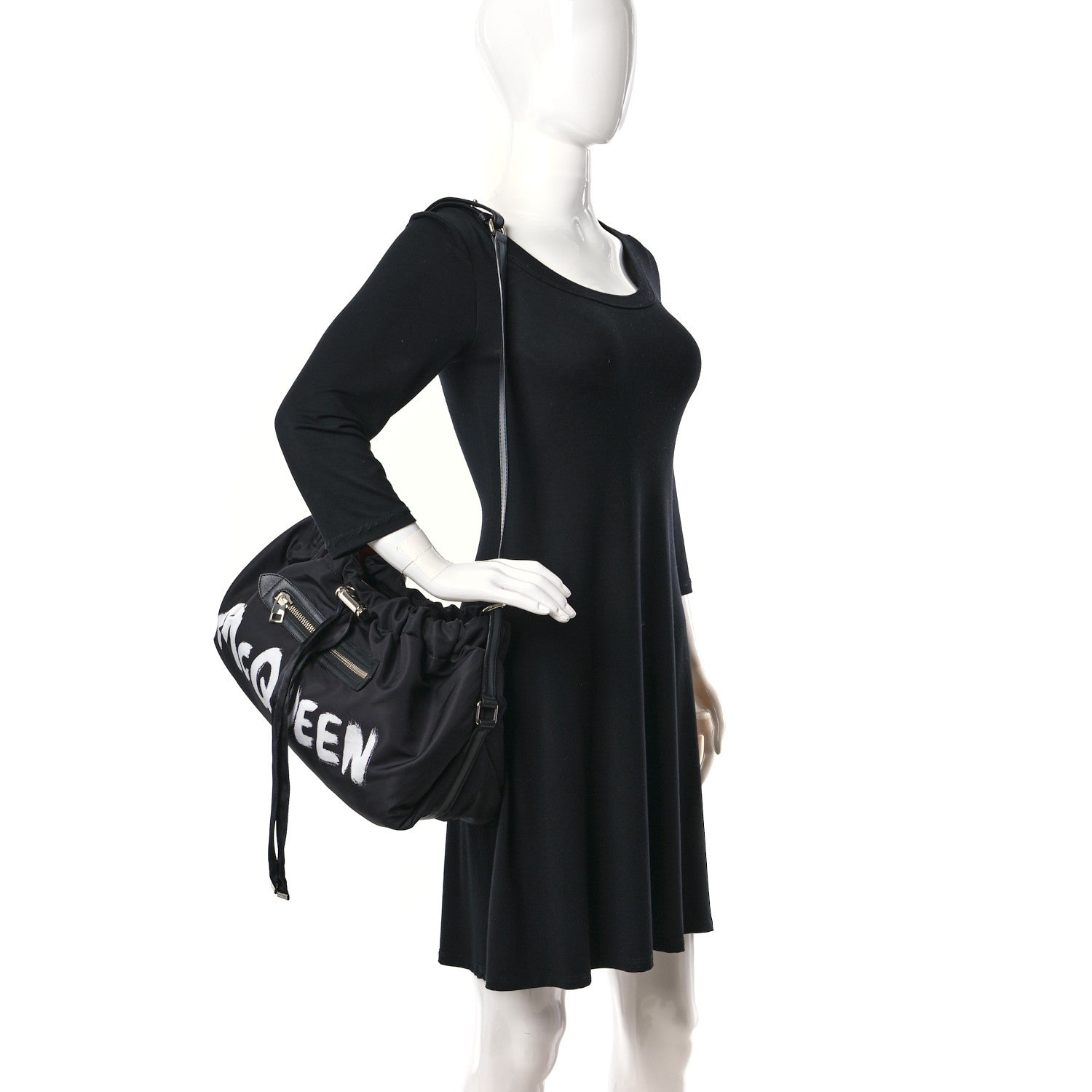 Alexander McQueen Nylon Medium Bundle Black White 2 of 12