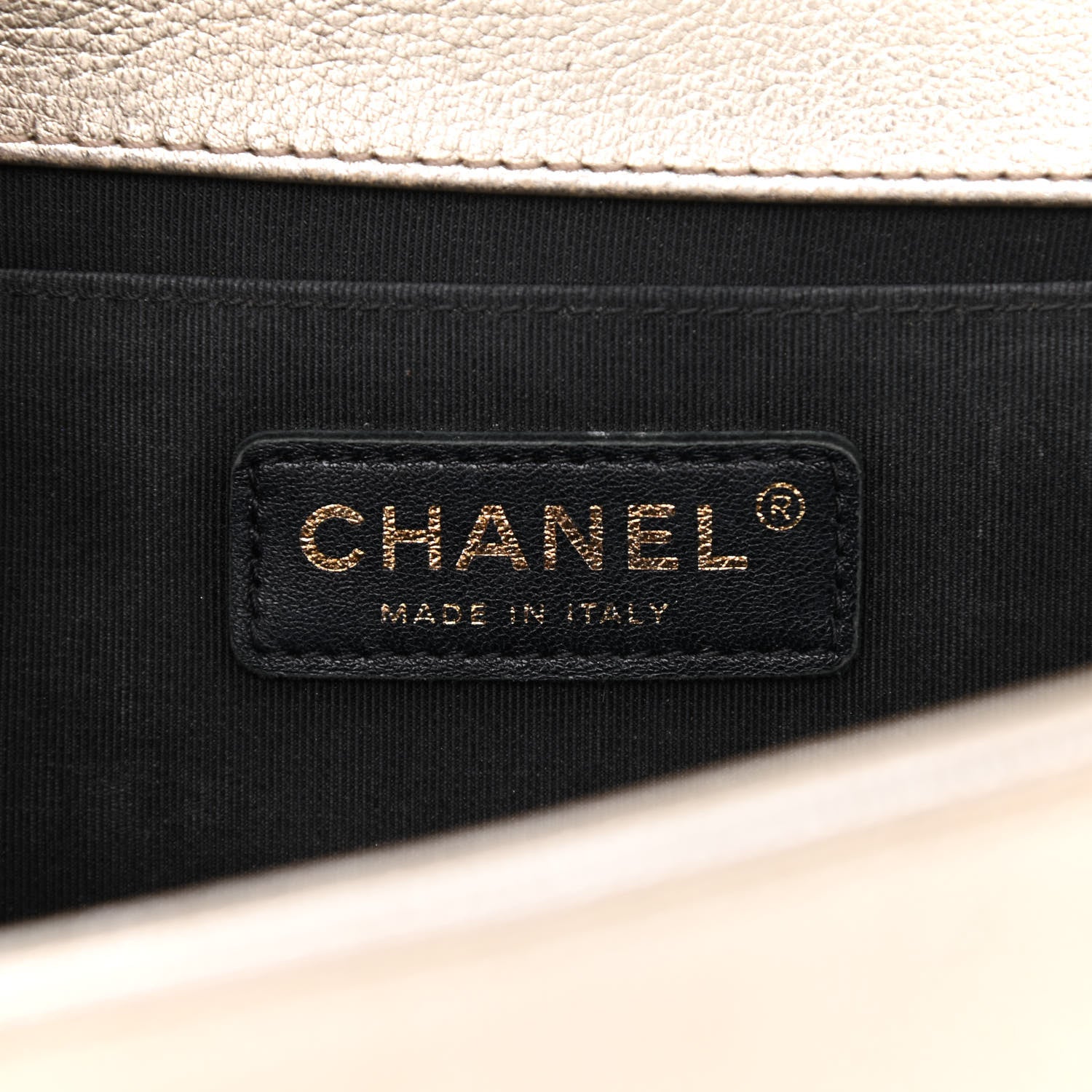 Chanel Metallic Goatskin Calfskin Medium Boy Flap Gold Black 6 of 13