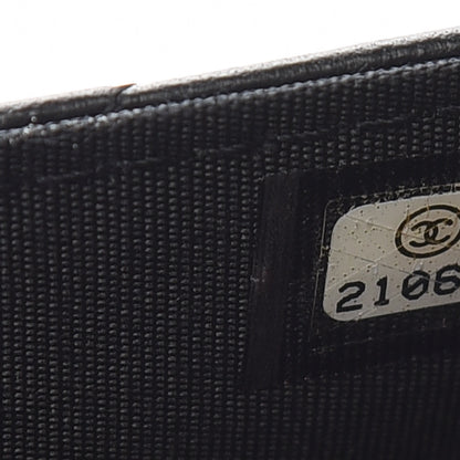 Chanel Lambskin Quilted Boy Wallet On Chain WOC Black 10 of 12
