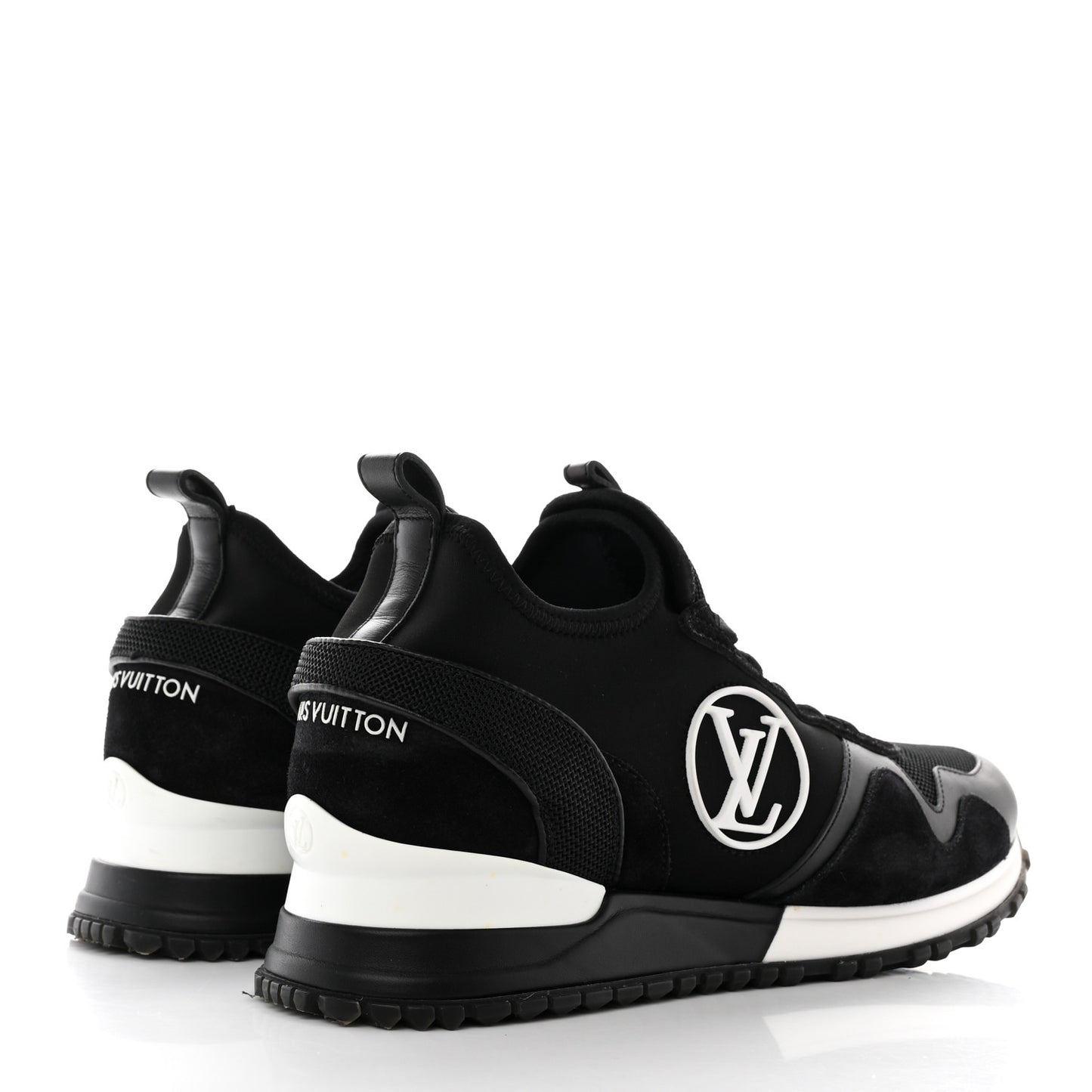 Calfskin Monogram Run Away Sneakers 39 Black