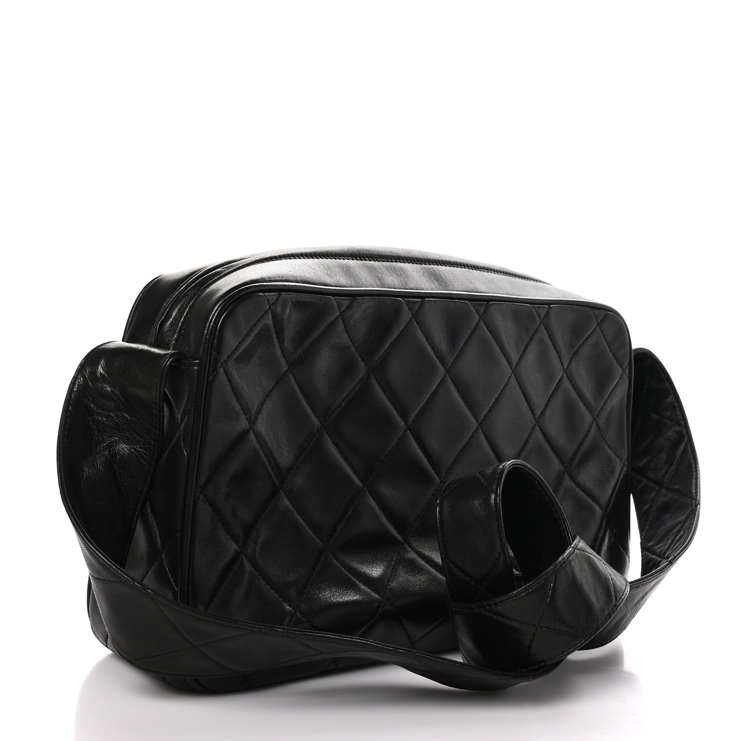 Chanel Lambskin Quilted Tassel Camera Case Black 3 of 10