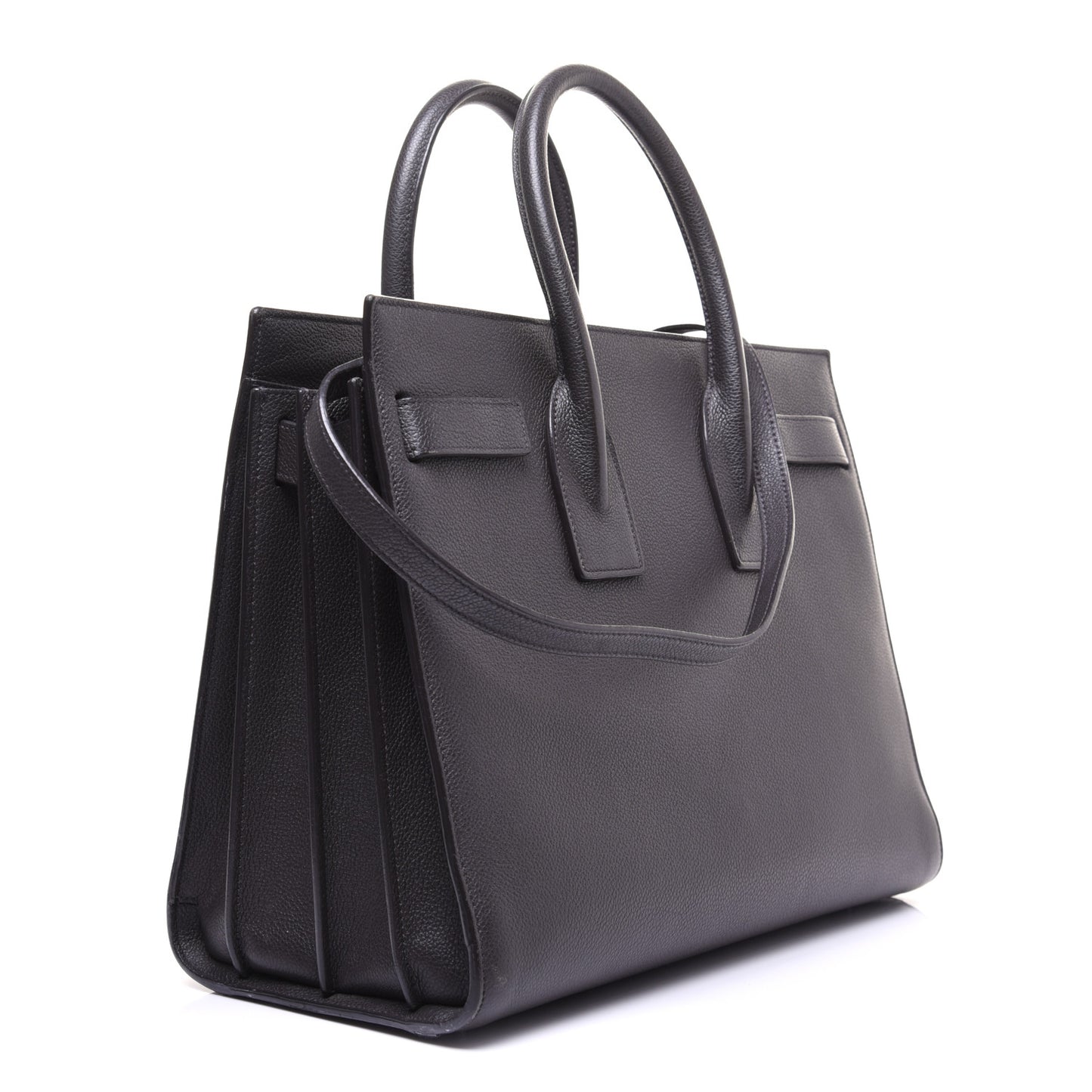 Grained Calfskin Small Sac De Jour Coal