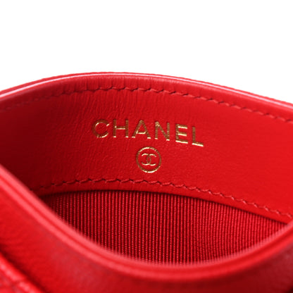 Chanel Caviar Quilted Card Holder Red 6 of 8