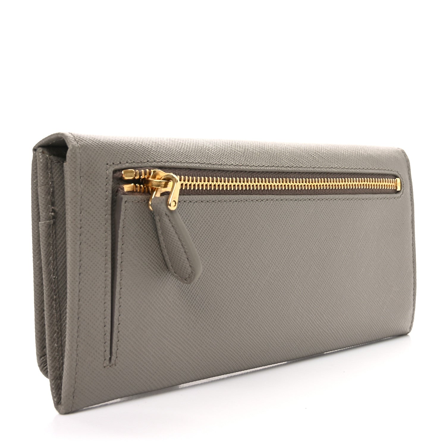 Prada Saffiano Metal Continental Flap Wallet Argila 3 of 7