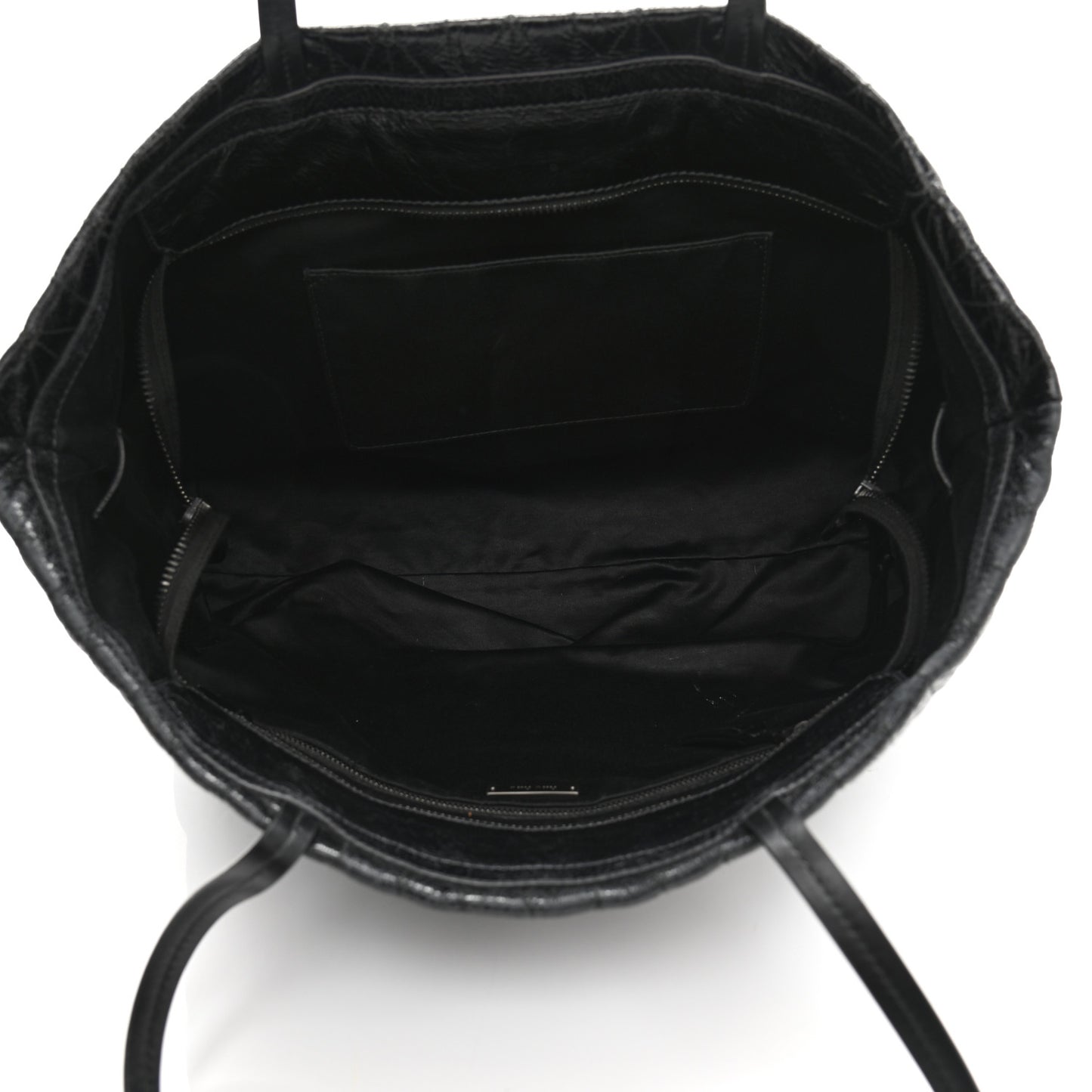 Nappa Matelasse Shine Trapuntato Large Tote Bag Black