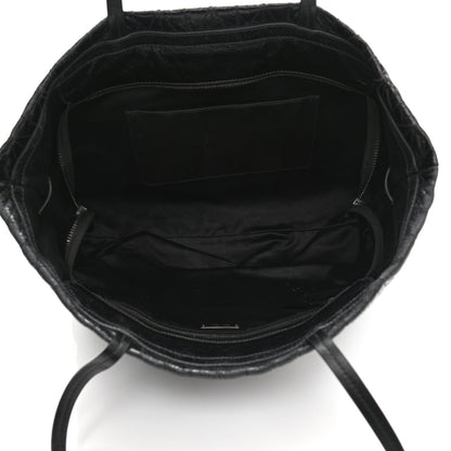 Miu Miu Nappa Matelasse Shine Trapuntato Large Tote Bag Black 4 of 12