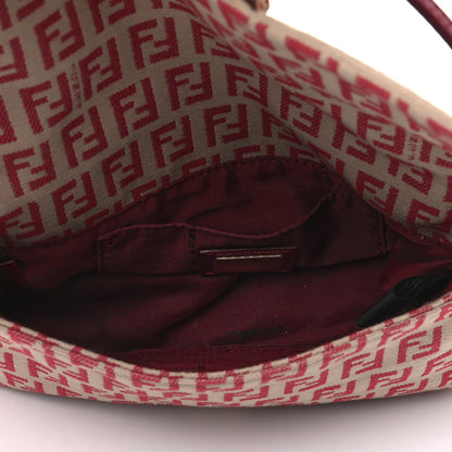 Fendi Zucchino Vitello Mini Mama Baguette Beige Rosso 4 of 5