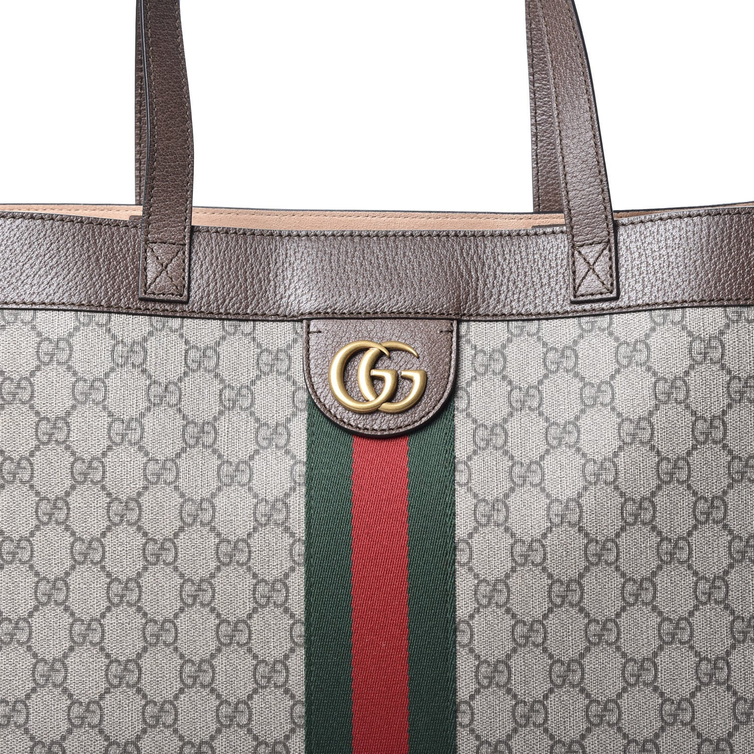 Gucci X DISNEY GG Supreme Monogram Web Three Little Pigs Large Ophidia Tote Beige New Acero 9 of 9