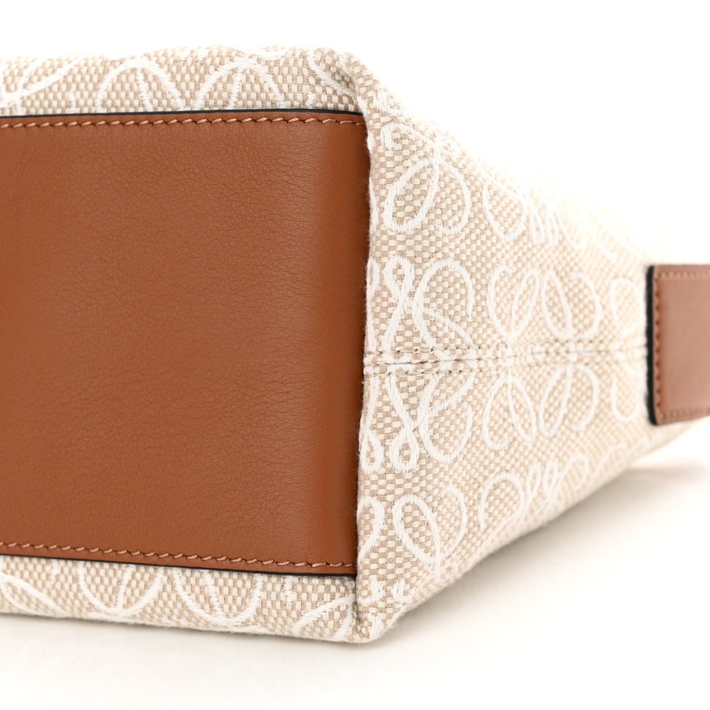Jacquard Anagram Calfskin Small Cubi Bag Ecru Tan