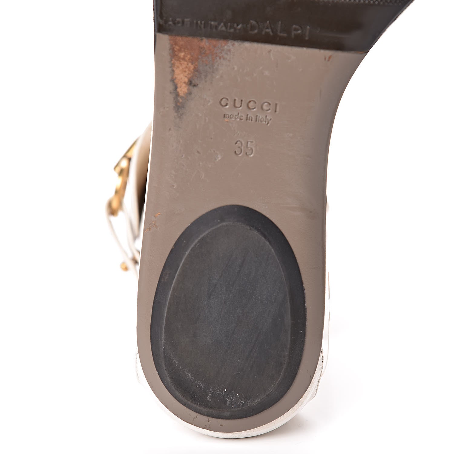 Gucci Malaga Kid Ursula Ankle Sandals 35 White 10 of 14