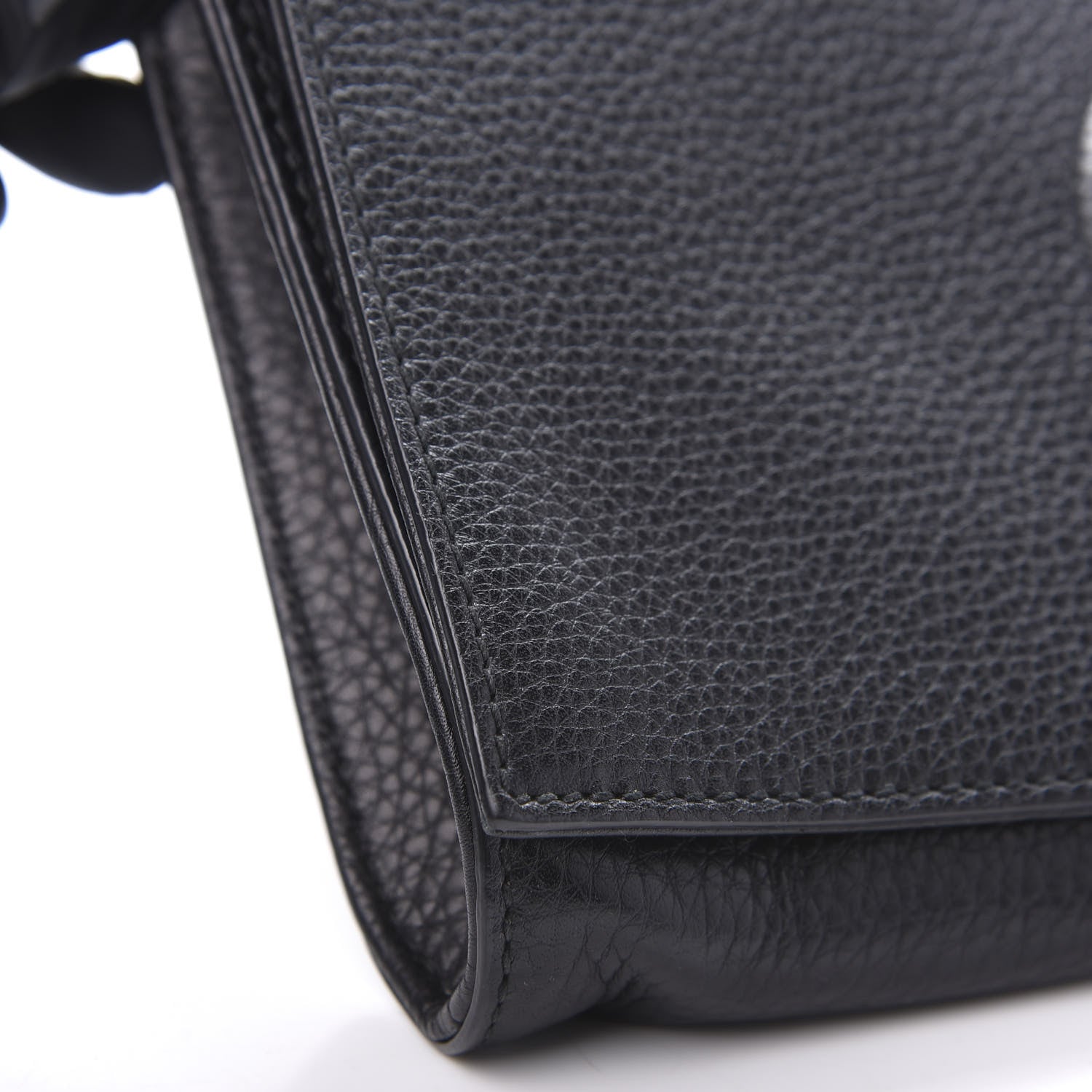 Gucci Pebbled Calfskin Medium Soho Clutch Black 8 of 12