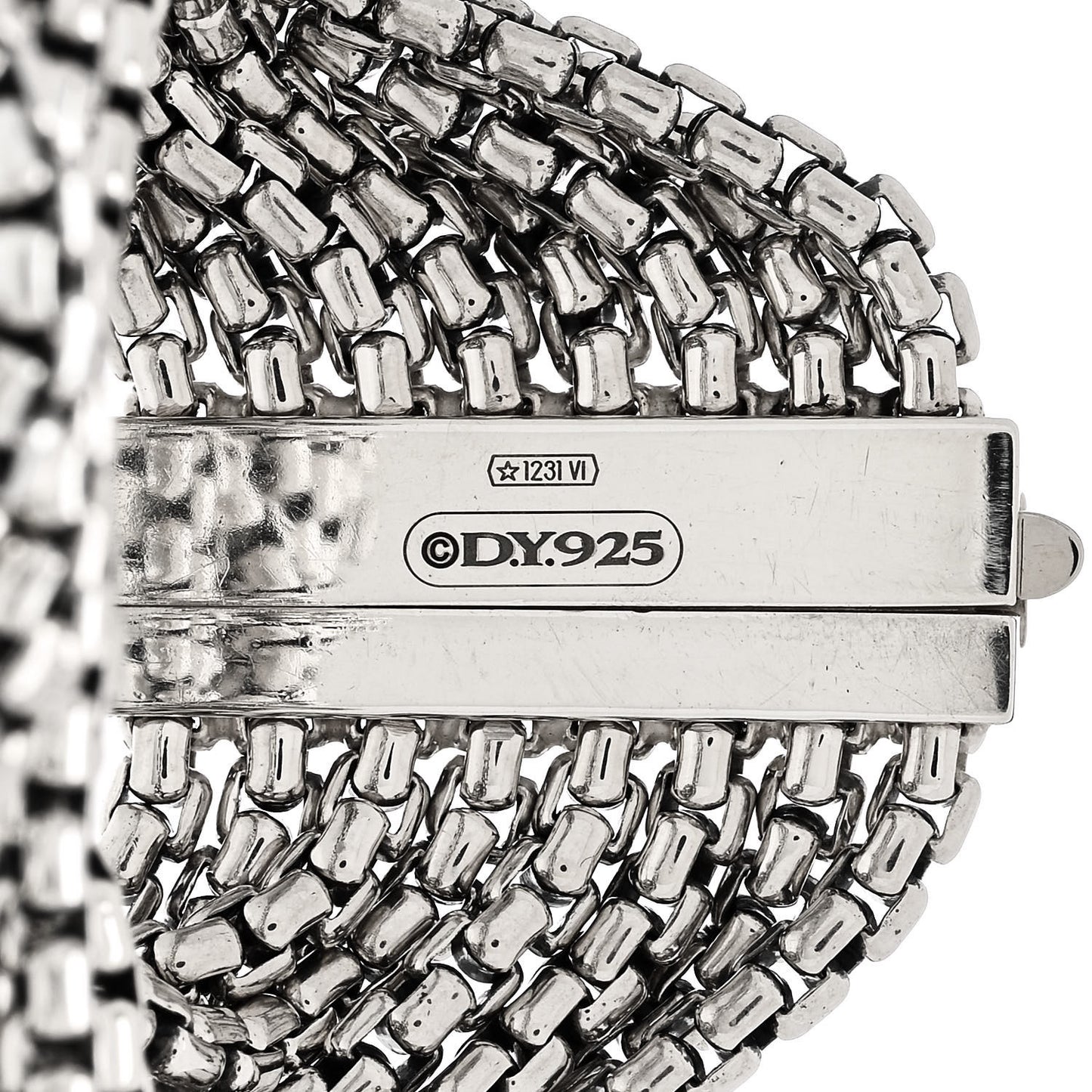 Sterling Silver 8 Row Box Chain Bracelet