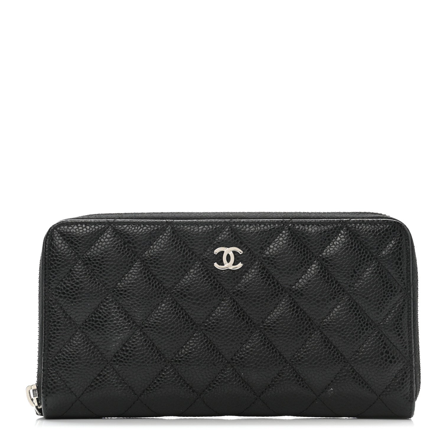 Chanel Caviar Quilted Large Gusset Zip Around Wallet Black 1 of 10