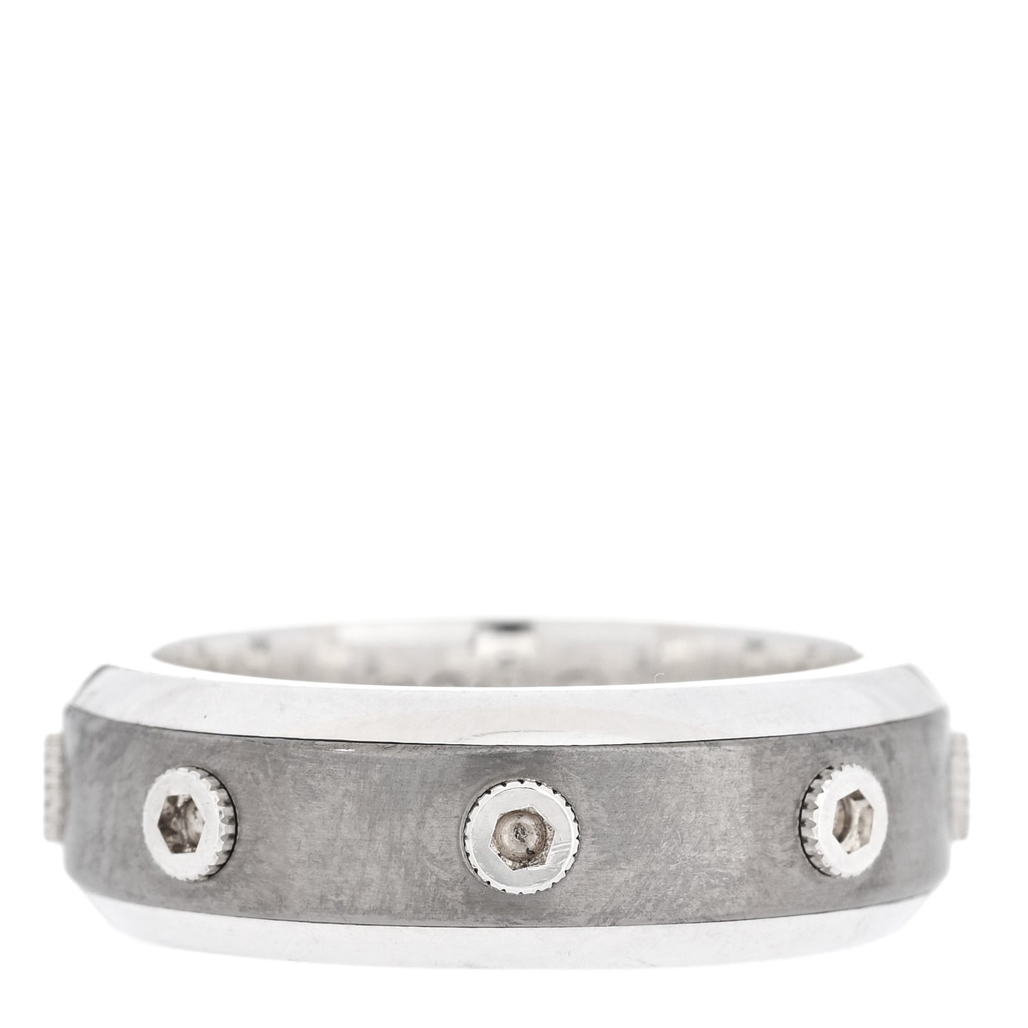 Sterling Silver Titanium Turbo Band Ring 62 10