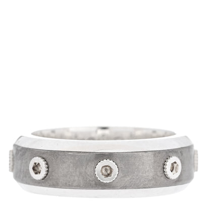 Tiffany Sterling Silver Titanium Turbo Band Ring 62 10 1 of 4