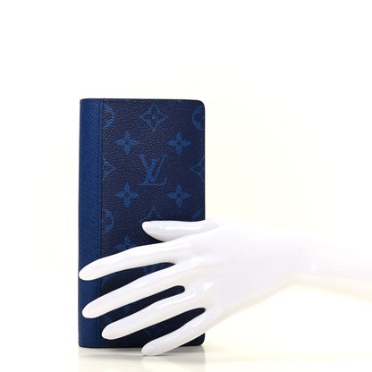 Louis Vuitton Taigarama Brazza Wallet NM Cobalt 2 of 8