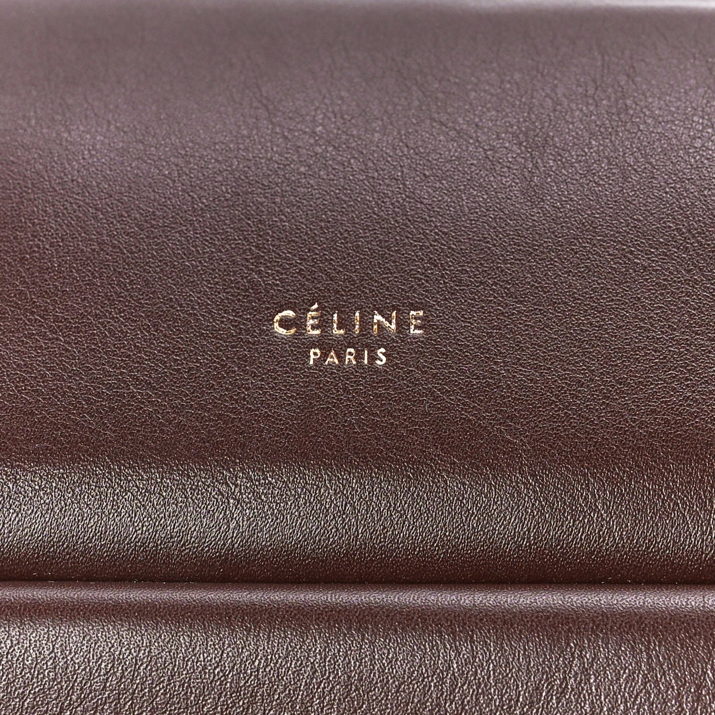 Calfskin Medium Purse Bag Dark Brown