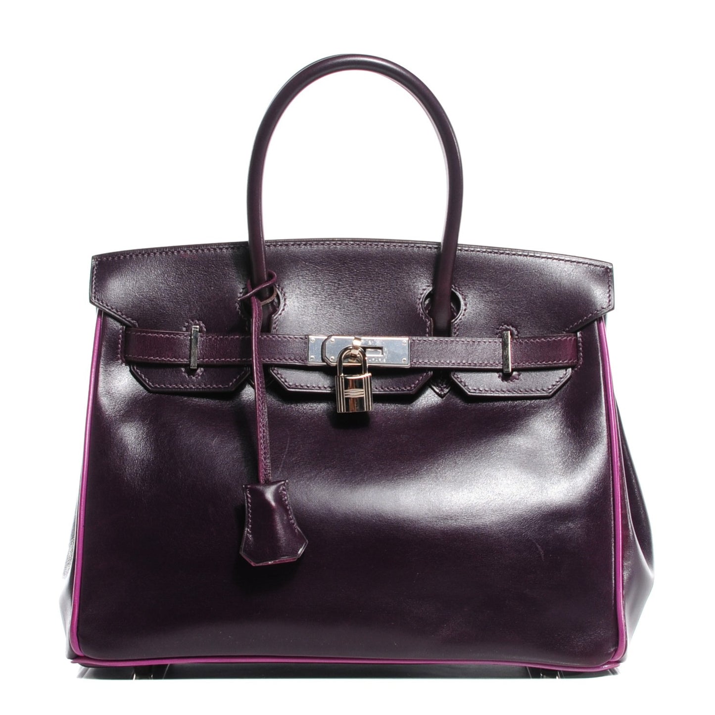 Box Bi-Color Birkin 30 Raisin Cyclamen