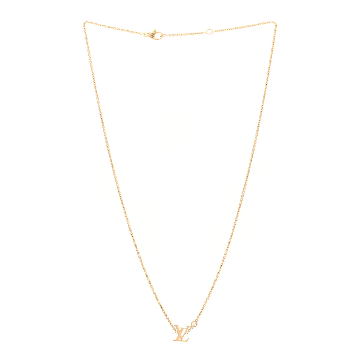 18K Yellow Gold Diamond Idylle Blossom LV Pendant Necklace