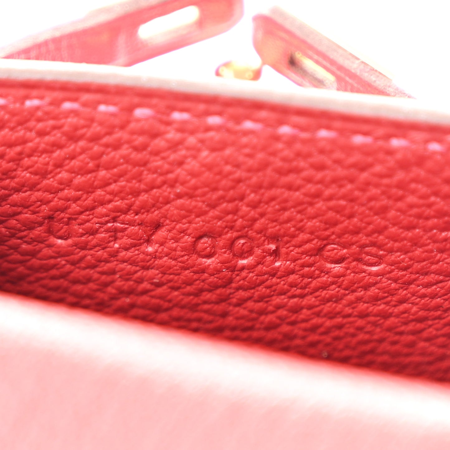 Tadelakt Mini Kelly Twilly Bag Charm Rouge Vif