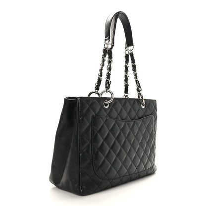 Chanel Caviar Quilted Grand Shopping Tote GST Black 3 of 9