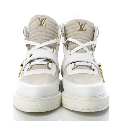 Louis Vuitton Calfskin Suede Mens Creeper Ankle Boots 8.5 White 2 of 10