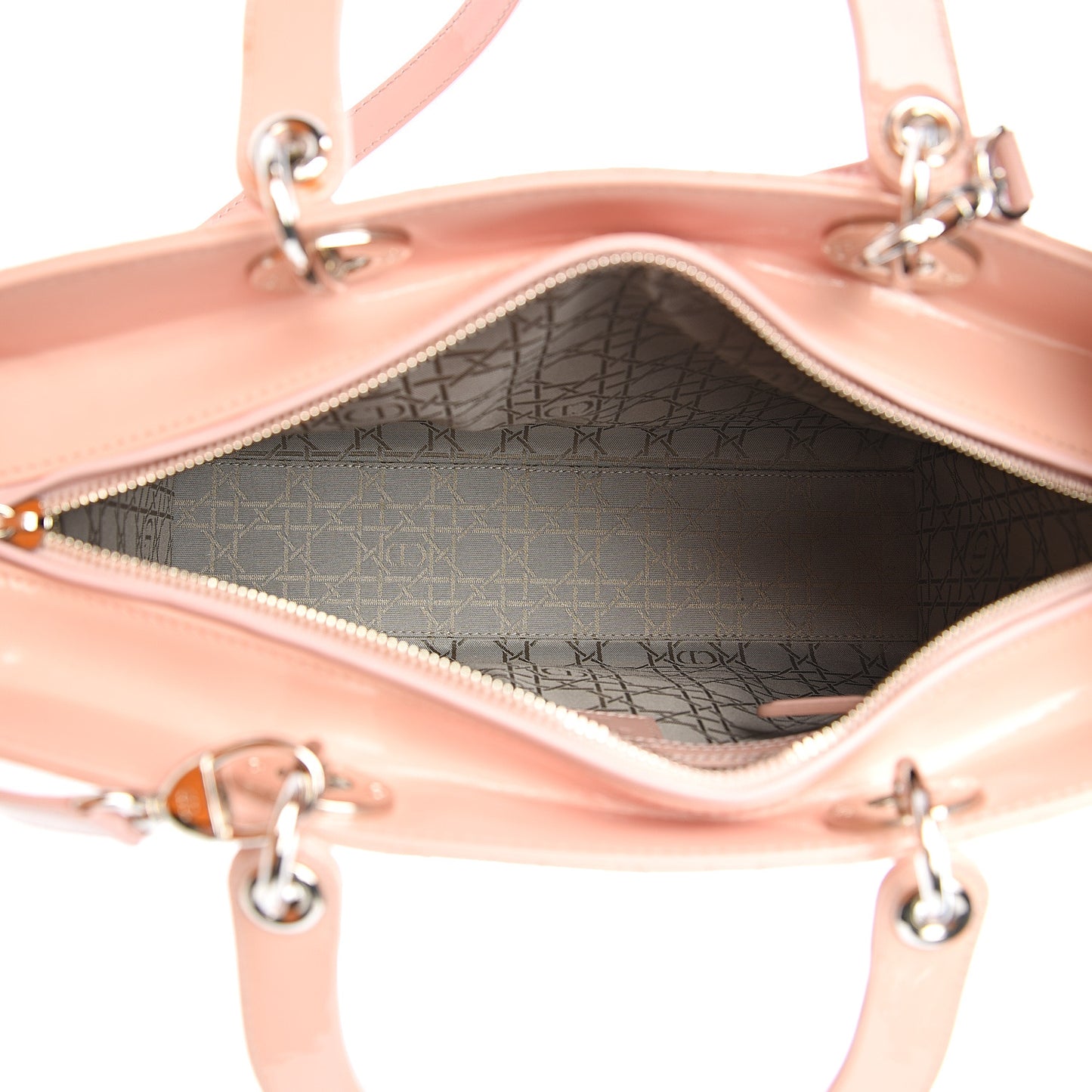 Patent Cannage Large Lady Dior Light Pink