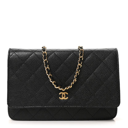 Chanel Caviar Quilted Wallet on Chain WOC Black 1 of 11