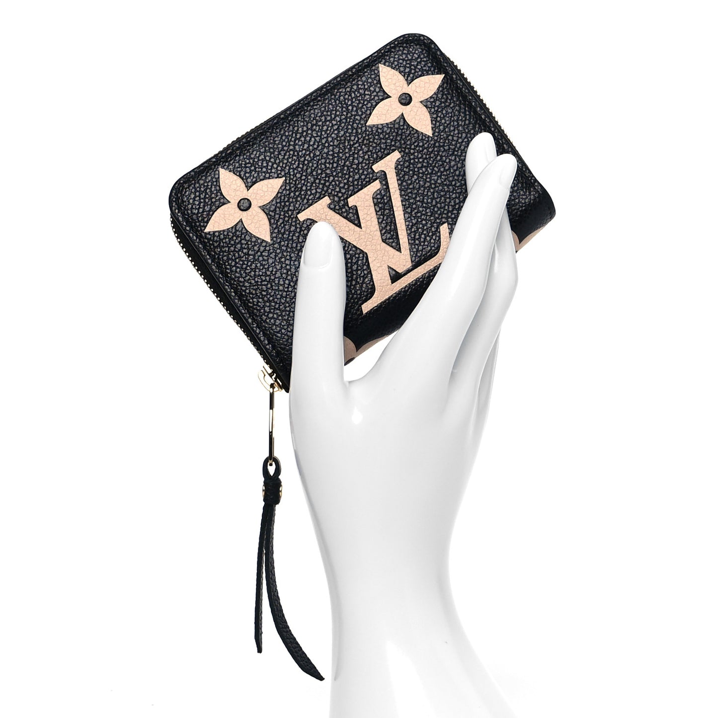 Empreinte Monogram Giant Zippy Coin Purse Black Beige