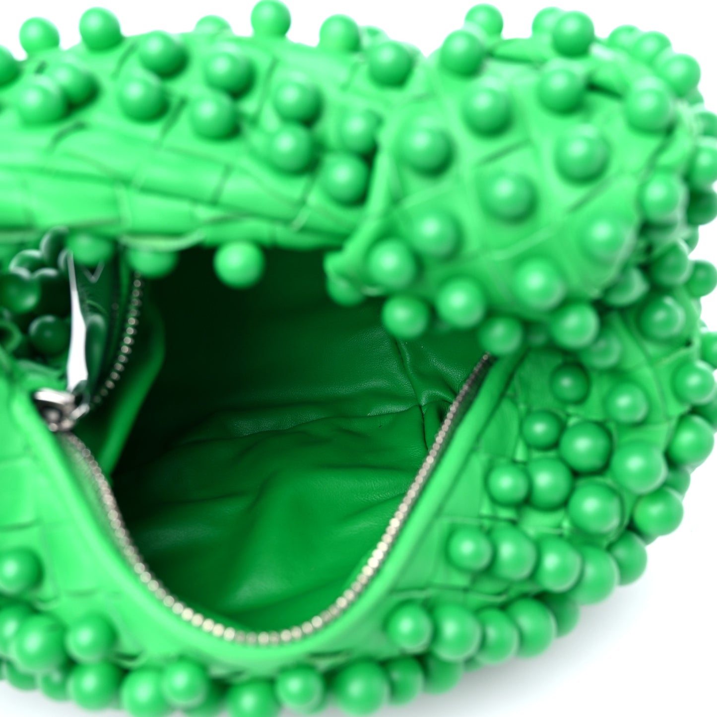 Nappa Studded Intrecciato Mini Jodie Parakeet